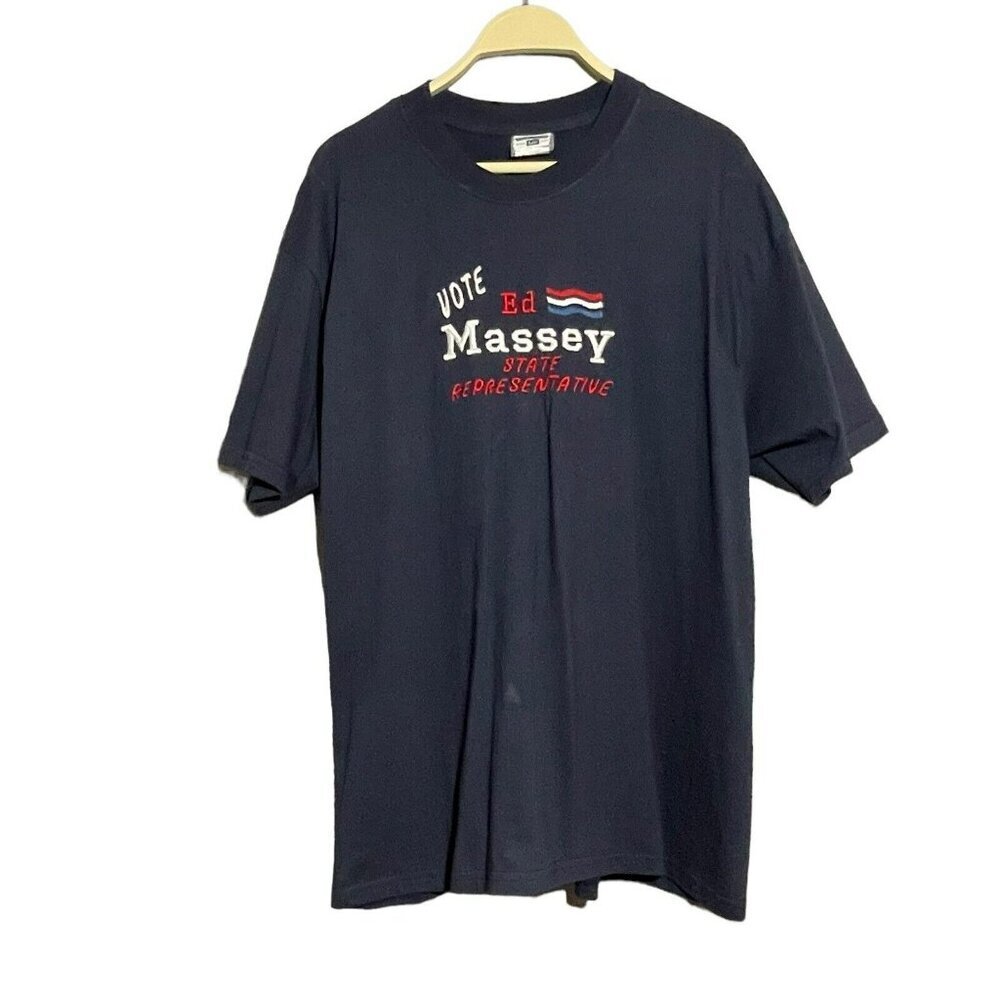 Lee TShirt Ed Massey Men Size L Vote Kentucky Republican Election Campaign Voter